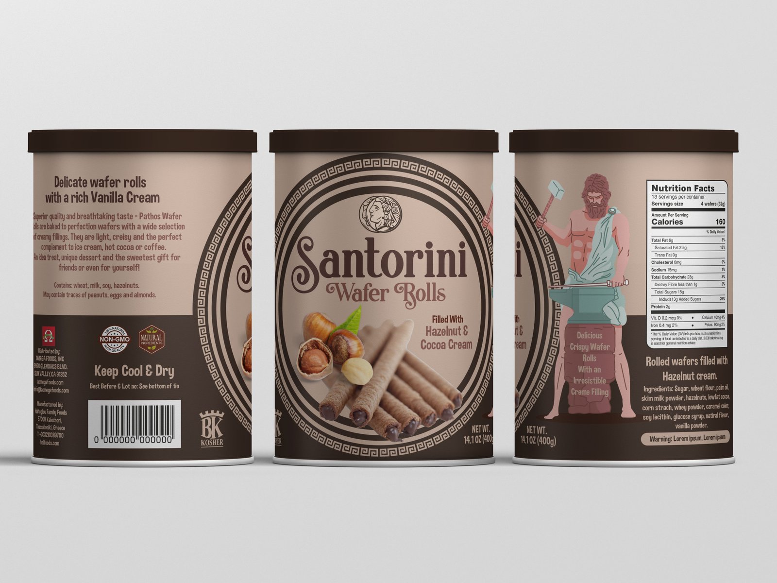 Santorini Wafer Rolls