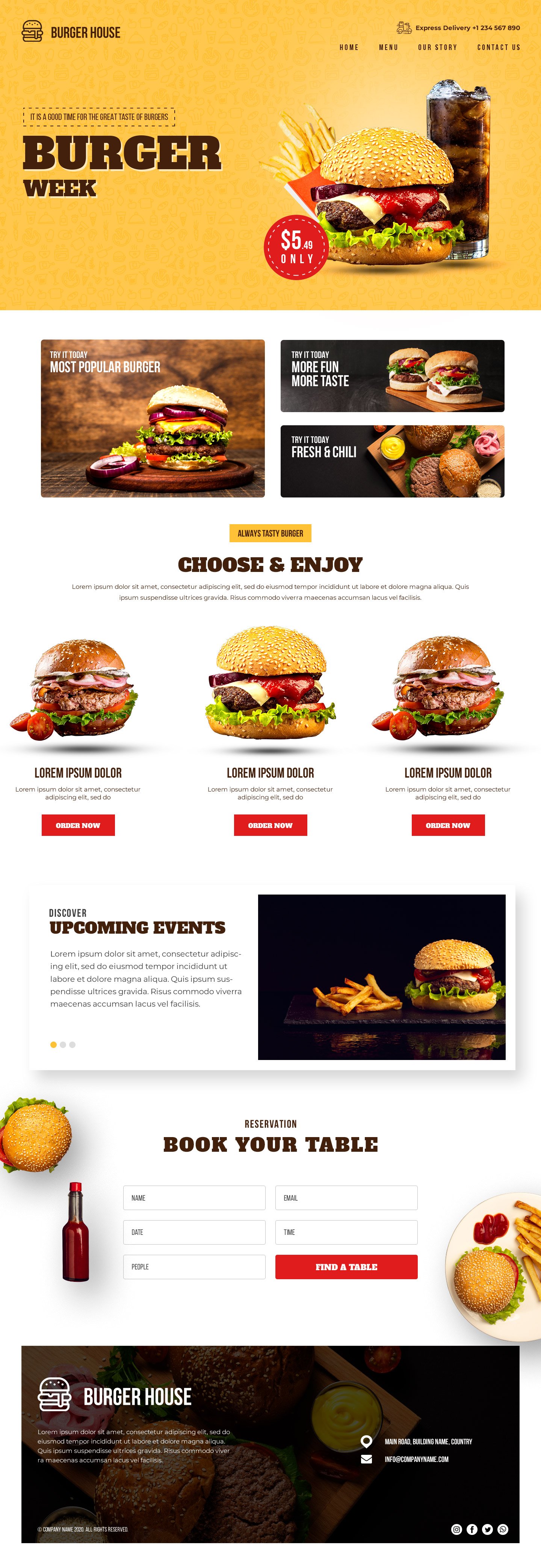 Burger Week Website Design